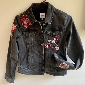 Kensie Jeans Embroidered Denim Jacket Size Small